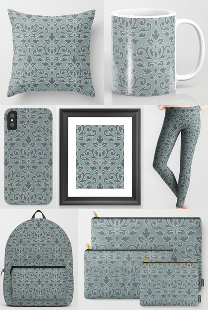 society6 damask selection